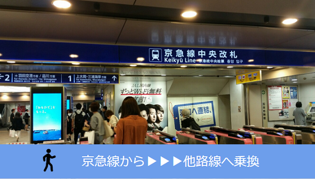 横浜駅の京急線から他路線への乗換