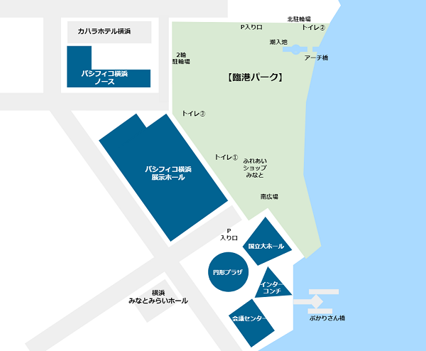 パシフィコ横浜施設郡map