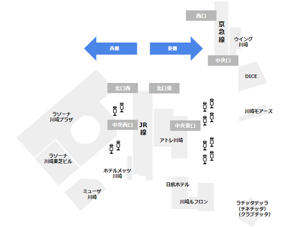 川崎駅周辺施設マップ