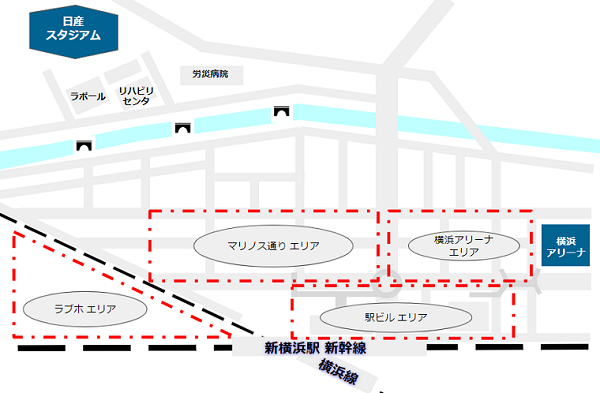 新横浜駅周辺のホテルマップ