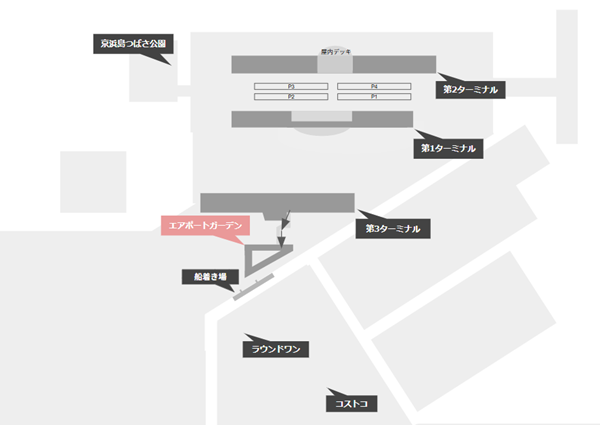 羽田エアポートガーデンの位置関係マップ