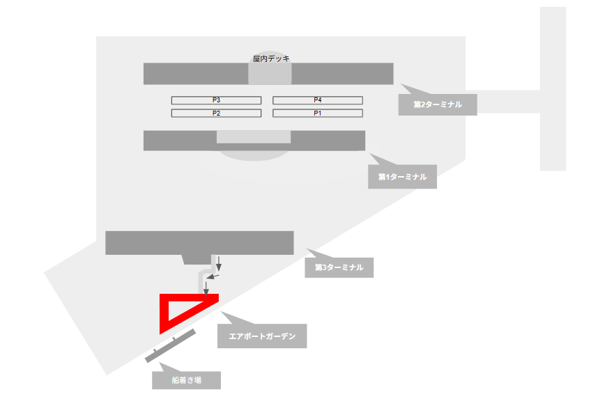 羽田エアポートガーデンのマップ（羽田空港第3ターミナルの近く）