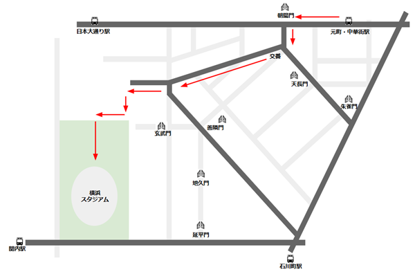 横浜中華街周辺マップ